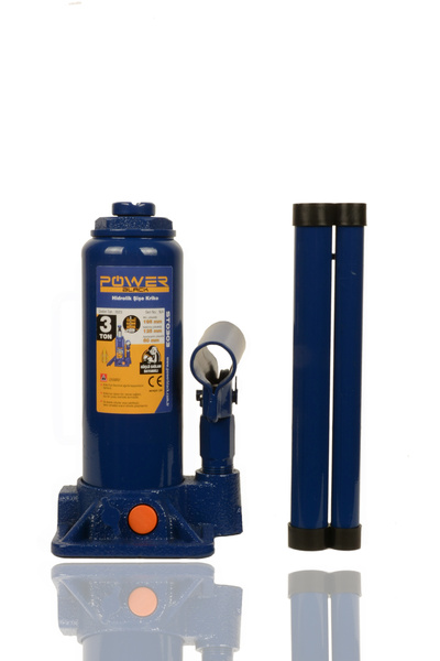 POWER BLACK Germany Çelik Şase 3 Ton Hidrolik Araba Krikosu Şişe Kriko