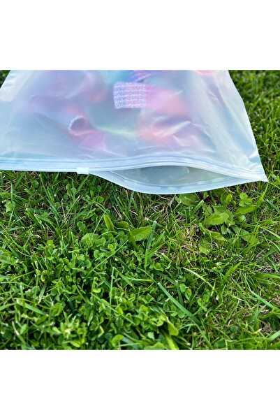 EGOPACK 40x52 Cm Fermuarlı Poşet - Buzlu Şeffaf Baskısız Fermuarlı Paketleme Poşeti 25 Adet