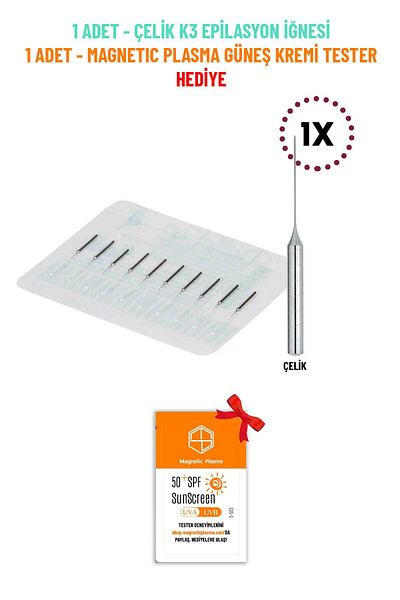 Cesa 1 Ballet Steel K3 Epilation Needle - with a Gift
