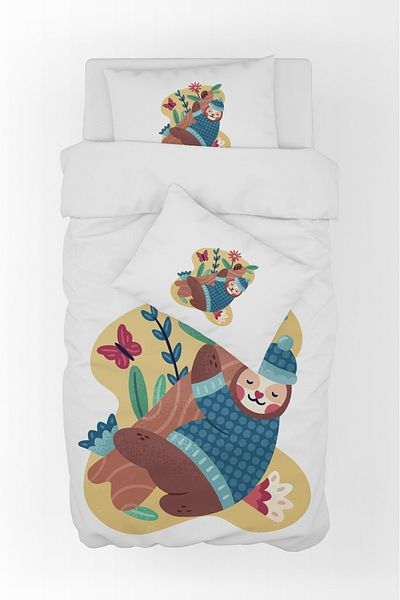 ZANOY Baby Sleeping Set with Silicone Quilt - sloth BNT2024-17