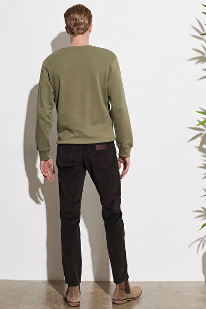 WRANGLER Ανδρικό παντελόνι από βαμβακερό βελούδο Texas Normal Waist εφαρμοστό Stretch Velvet Pants