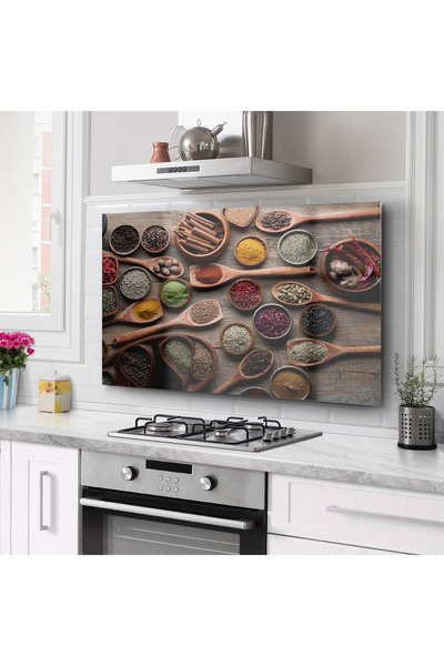 PRATİK DEKOR Protector din sticlă pentru spatele aragazului Protector încorpo...