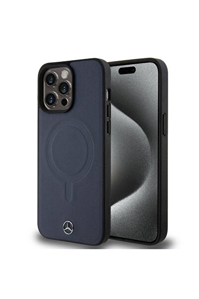 Mercedes Benz iPhone 15 Pro Max  Uyumlu Kılıf Mercedes Benz Lisans Magsafe Şa...