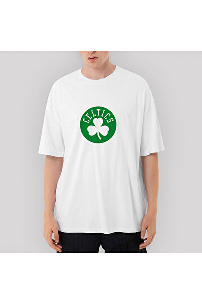 Z zepplin Tricou alb oversize cu logo Celtics Clover
