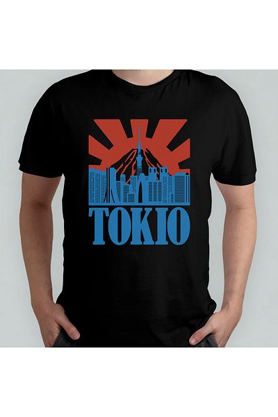 Pixxa Japan - Japanese Culture - Japanese Cotton Crew Neck T-Shirt Model - 5
