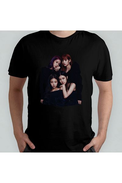 Pixxa Blackpink 100% Cotton Crew Neck T-Shirt Model - 4
