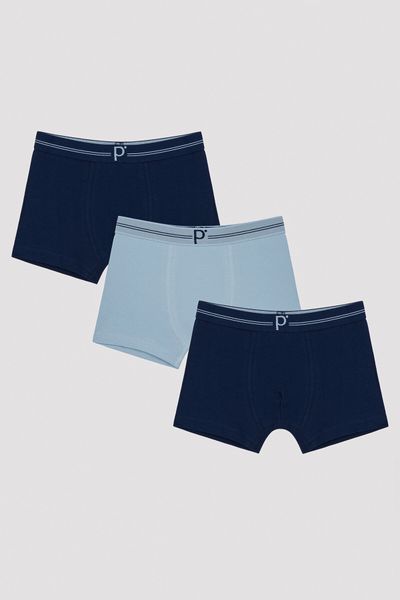 Kids Blue Bobtail Print Boxer Shorts