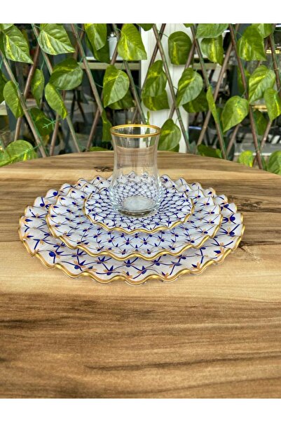 GÜRCÜGLASS Jewel model gold 24 prç breakfast set