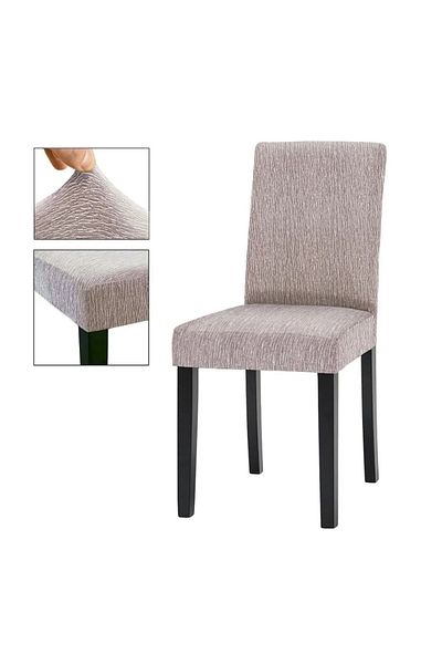 Eldost Ticaret Κάλυμμα καρέκλας Eldost Jacquard Μοτίβο ράβδου Κάλυμμα καρέκλας υψηλής ελαστικότητας (1 τεμάχιο)