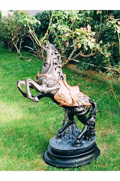 HAND DEKOR Dekoratif Dev Boy Şahlanan At Heykeli