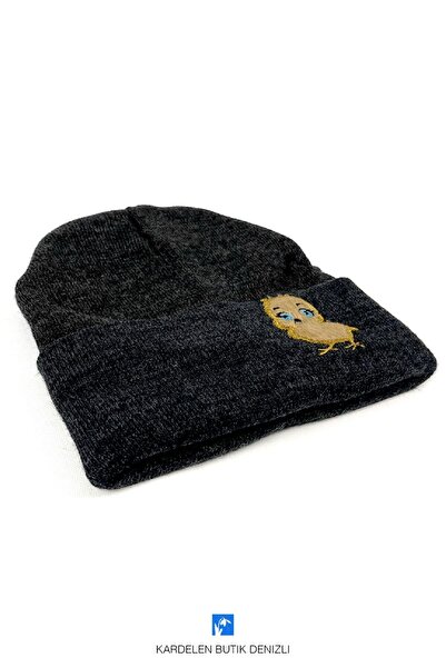 Kardelen Butik Denizli Cute Animal Embroidered Children's Beanie