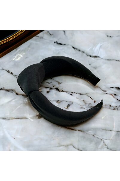 alsaccessories Μαύρο Χρώμα Υφασμάτινο Μοντέλο Κόμπος Μαλλιάς