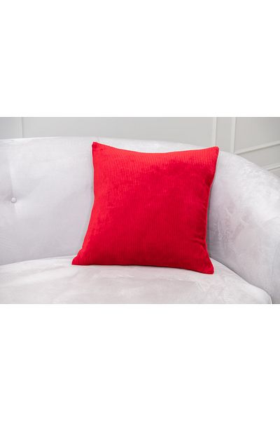 MEYHOME Wellsoft Throw Pillow Cover (50x50) Red (striped pattern)