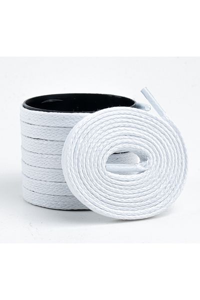 AiryFooT Flat Waxed Cotton Shoelace 120 cm (WHITE)