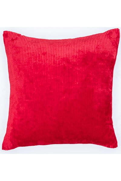 MEYHOME Wellsoft Throw Pillow Cover (50x50) Red (striped pattern)