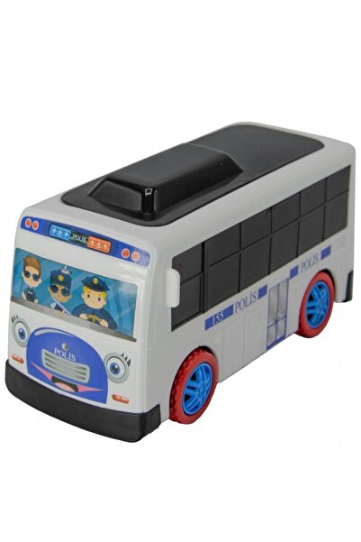 Yüce Sevimli Pilli Okul Otobüsü-360 Derece Dönüş Kapasiteli-Müzikli - Mavi Su...