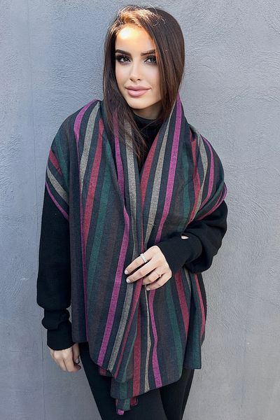 TAKIŞTIR شال منقوش بألوان مختلطة