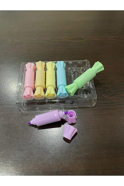 Rubenis 6 COLOR SUGAR FIGURE DOUBLE TIP MINI PHOSPHORUS PEN SET