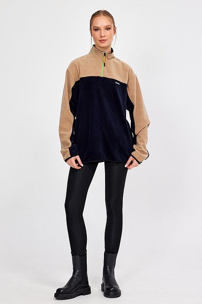 ALEXANDERGARDI OVERIZED FLEECE WITH HALF ZIPPER (E21-81100)