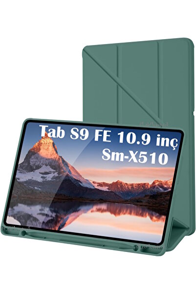 m.tk moveteck Samsung Galaxy S9 Fe 10.9 inç Sm-X510 Kılıf Kalem Bölmeli Hazne...