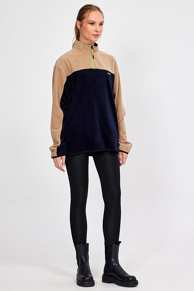 ALEXANDERGARDI OVERIZED FLEECE WITH HALF ZIPPER (E21-81100)