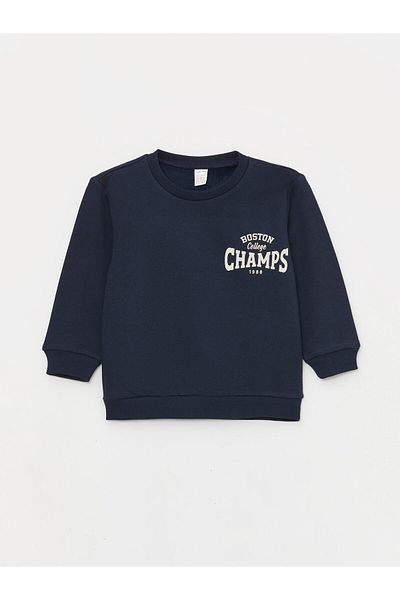 LC Waikiki Crew Neck Printed Long Sleeve Baby Boy Sweatshirt and Sweatpants 2-Piece Set