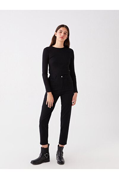 LC Waikiki Dámské tričko s dlouhým rukávem a výstřihem