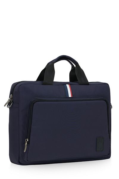 U.S. Polo Assn. قاعدة. بولو أسن. 23654 حقيبة الكمبيوتر المحمول Matebook اللوحي باللون الأزرق الداكن