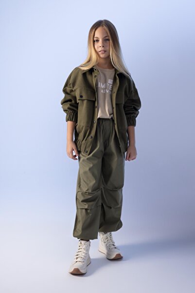 DeFacto Dívčí padákové bavlněné kalhoty B1115A823Au