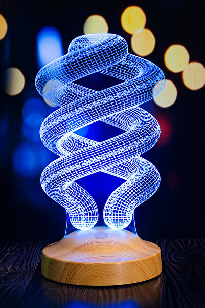 SEVGİLAMBASI Spiral Şeklinde Gece Lambası, Helezon 3d Led Lamba