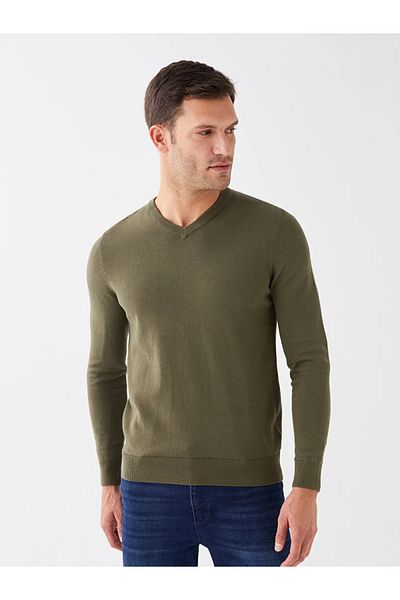 LC Waikiki LCWAIKIKI Classic V-neck Long Sleeve Men's Knitwear Sweater