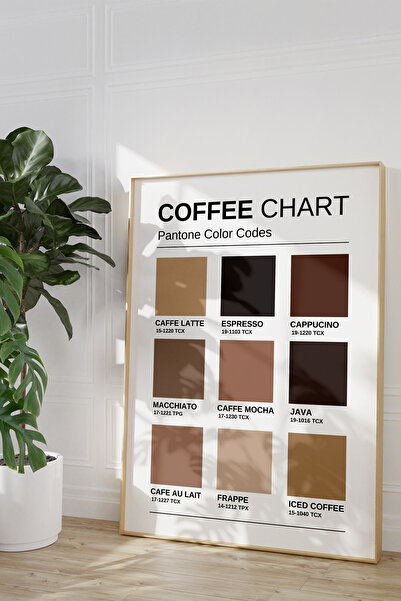 Vinca Prints Coffee Chart Estetik Mutfak Posteri Kahve Posteri Pantone Poster...