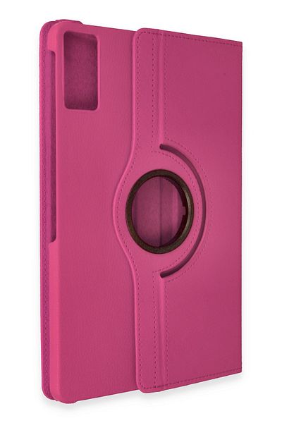 AQUA AKSESUAR حافظة حماية جلدية قابلة للدوران 360 درجة متوافقة مع هاتف Xiaomi Redmi Pad - وردي
