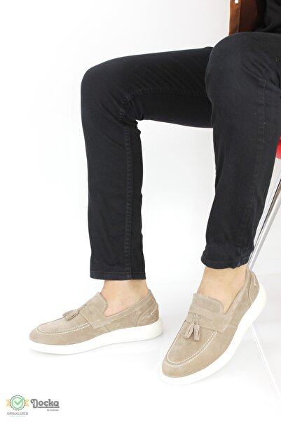 DOCKA Erkek Spor Tarz Günlük Beyaz Taban Loafer Ayakkabı-(Büyük Kalıp)