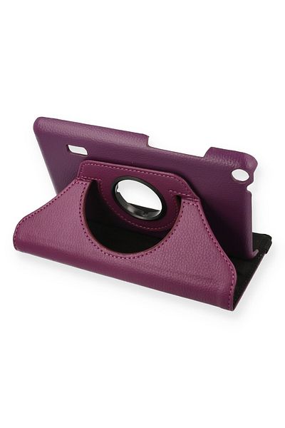 AQUA AKSESUAR Huawei MediaPad T3 7 Compatible Case 360 Rotating Leather Protected Tablet Case - Plum