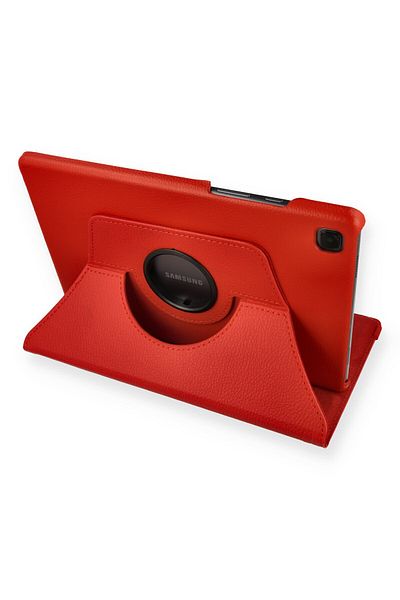 AQUA AKSESUAR Samsung Galaxy T500 Tab A7 10.4 Compatible Case 360 Rotating Leather Protected Tablet Case - Red