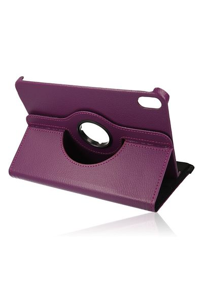 AQUA AKSESUAR iPad Mini 6 Compatible Case 360 Rotating Leather Protected Tablet Case - Plum