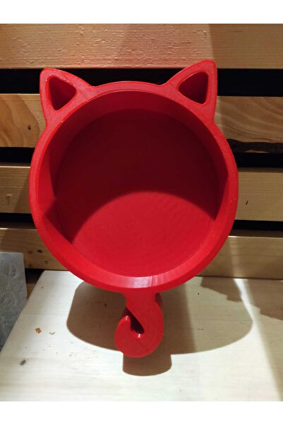 KUNDUZ AHŞAP TASARIM ATÖLYESİ 🐾🍲 Kedi Şeklinde Çok Amaçlı Kase – 3d Baskı Ö...