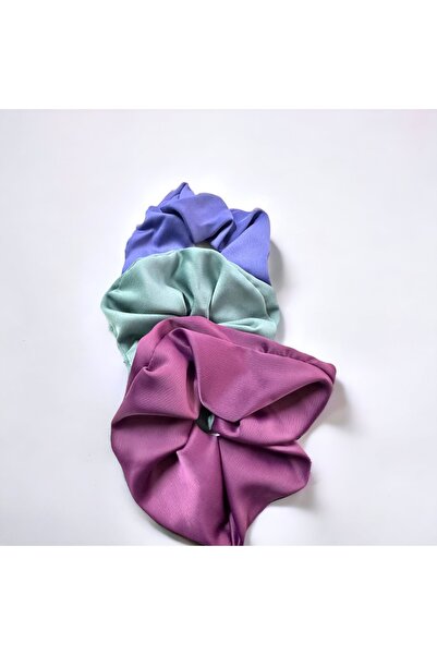 alsaccessories Set de catarame triplu din satin Liliac, Albastru deschis, Catarama violet