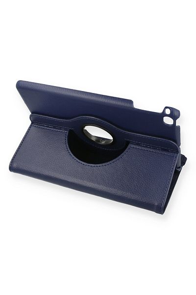 AQUA AKSESUAR Mini 5 Compatible Case 360 Rotating Leather Protected Tablet Case - Navy Blue