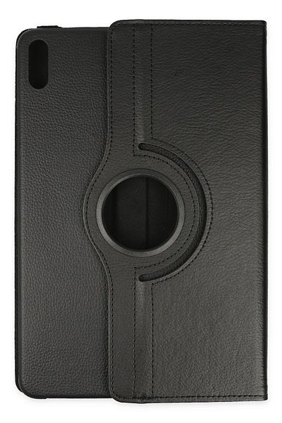 AQUA AKSESUAR حافظة متوافقة مع هاتف Huawei MatePad 11 10.9، حافظة جلدية قابلة للدوران 360 درجة - أسود