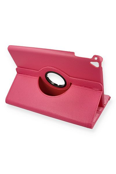 AQUA AKSESUAR iPad 9.7 (2018) Compatible Case 360 Rotating Leather Protected Tablet Case - Pink