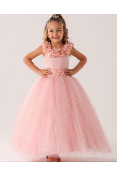 LisaKids 2-10 YEARS OLD FLOWERY WEDDING DRESS