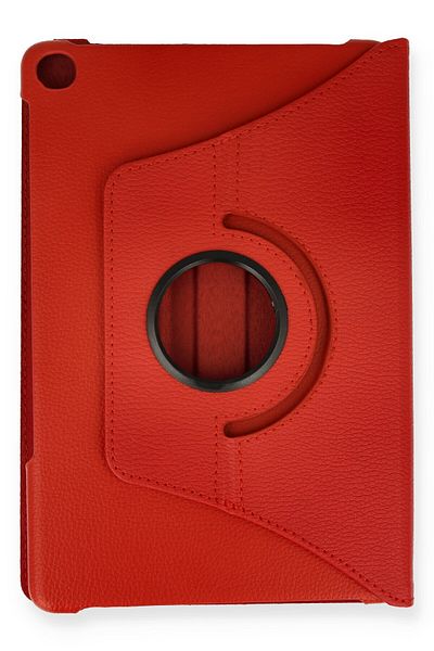 AQUA AKSESUAR Huawei MatePad T10 9.7 Compatible Case 360 Rotating Leather Protected Tablet Case - Red