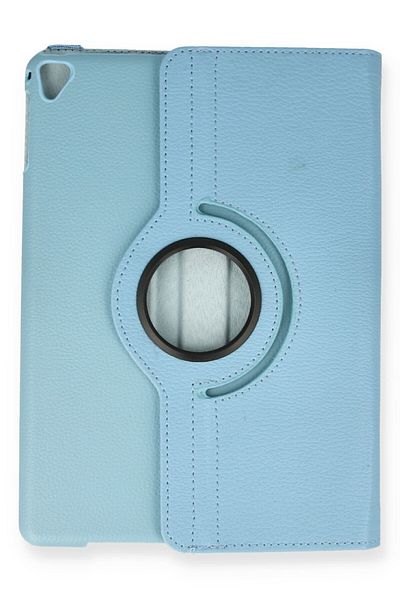 AQUA AKSESUAR iPad 9.7 (2018) Compatible Case 360 Rotating Leather Protected Tablet Case - Turquoise