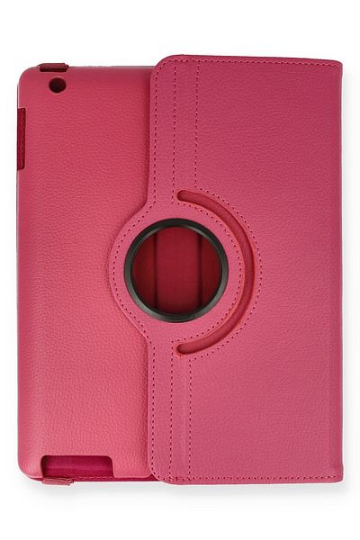 AQUA AKSESUAR iPad 2 9.7 Compatible Case 360 Rotating Leather Protected Tablet Case - Pink
