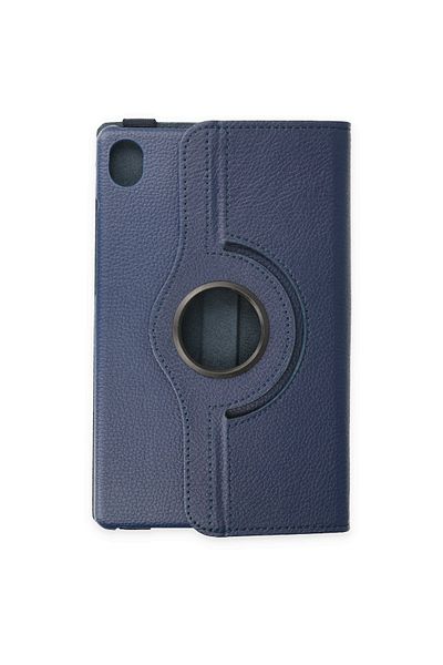 AQUA AKSESUAR Lenovo Tab M8 Compatible Case 360 Rotating Leather Protected Tablet Case - Navy Blue