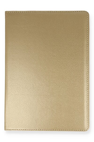 AQUA AKSESUAR Samsung Galaxy P610 Tab S6 Lite 10.4 Uyumlu Kılıf 360 Dönerli Deri Korumalı Tablet Kılıfı - Gold
