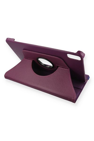 AQUA AKSESUAR Huawei MatePad 10.4 Compatible Case 360 Rotating Leather Protected Tablet Case - Plum