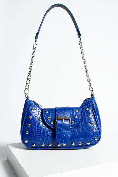 AsperaBag حقيبة كتف بوني ما مرصعة بنقشة التمساح